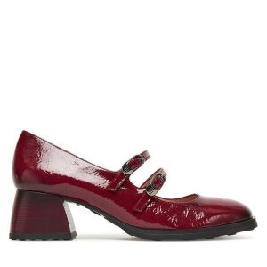 Półbuty Hispanitas. Czerwone czółenka Hispanitas, bez wzorów, bez obcasa, na obcasie, bez zapięcia. Za 479,99 zł.