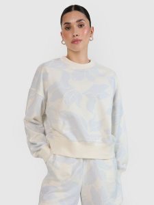4F Bluza dresowa nierozpinana bez kaptura damska - multikolor S. Bluzy 4f, s, bez wzorów, z bawełny, bez kaptura. W wyprzedaży za 99,99 zł.
