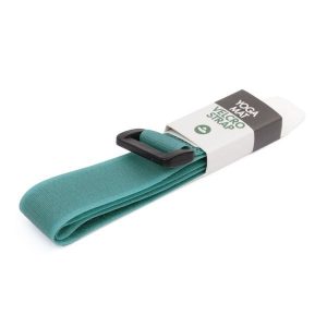 Opaska na matę na rzep Bodhi Velcro - miętowy. Niebieskie paski BODHI, bez wzorów, sportowe. Za 9,99 zł.