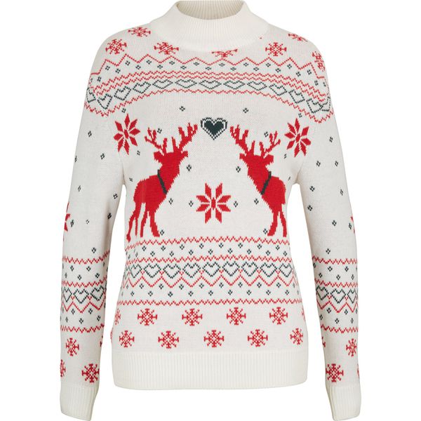 Sweter w norweski wzór golfem. Zielone golfy bonprix, bez wzorów. Za 124,99 zł.