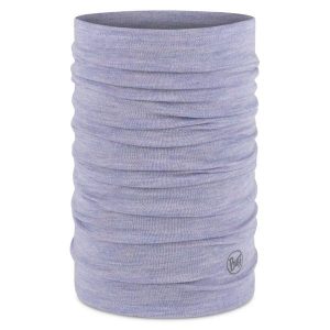 Komin chusta wielofunkcyjna z wełny merino midweight. Fioletowe szaliki Buff, na jesień, bez wzorów, z materiału. Za 129,99 zł.