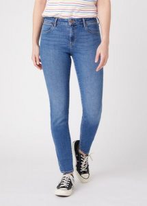 DAMSKIE SPODNIE JEANSOWE WRANGLER SKINNY WONDER BLUES W28K-KR-25M 112128292. Rurki Wrangler, z jeansu. Za 209,99 zł.