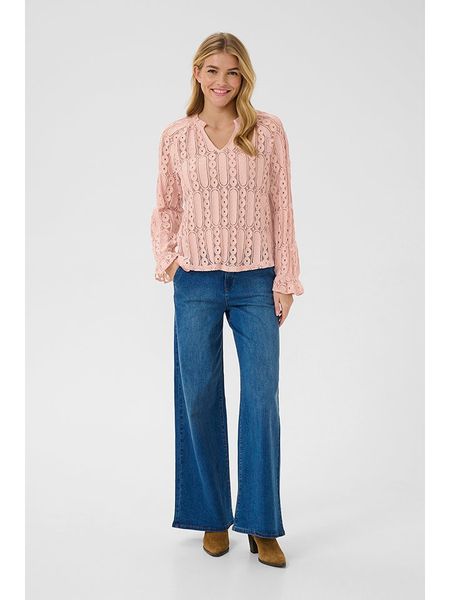 Cream Bluzka w kolorze jasnoróżowym rozmiar: 42. Różowe bluzki Cream, bez wzorów, bez kołnierzyka, bez ramiączek. Za 91,77 zł.