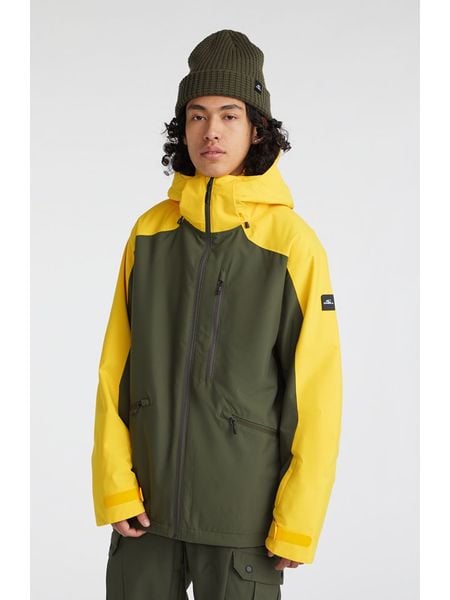 O'Neill Kurtka narciarska "Diabase" w kolorze oliwkowo-żółtym rozmiar: S. Brązowe kurtki sportowe O'Neill, s, bez wzorów, z materiału, bez kaptura, narciarskie. Za 431,47 zł.