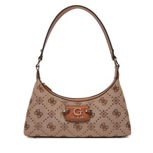 Torebka Guess. Brązowe torebki klasyczne Guess, z aplikacjami, bez dodatków. Za 379,99 zł.