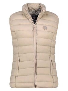 Canadian Peak Kamizelka pikowana w kolorze beżowym rozmiar: S. Brązowe kamizelki Canadian Peak, s, bez wzorów, bez kołnierzyka, bez ramiączek, bez kaptura. Za 118,28 zł.