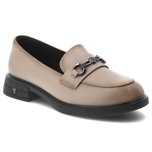 Mokasyny damskie Vinceza, skóra naturalna wsuwany fason klasyczne loafersy metalowa ozdoba niski stabilny obcas grubsza podeszwa, beżowe, 39991. Brązowe półbuty VINCEZA, z aplikacjami, ze skóry, bez obcasa, na obcasie, bez zapięcia. Za 159,00 zł.