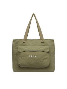 Roxy Torebka WBEOHP-ROXY-MZ-005-10 Khaki. Brązowe shopper bag Roxy, bez wzorów, z materiału, bez dodatków. Za 79,99 zł.