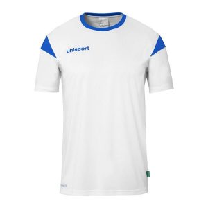 Koszulka Uhlsport Squad 27. Białe bluzki Uhlsport, bez wzorów, z dżerseju, sportowe, bez kołnierzyka, bez ramiączek. Za 122,50 zł.