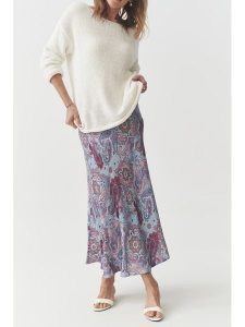 TATUUM Spódnica "Satini" w kolorze błękitno-fioletowym rozmiar: 38. Niebieskie spódnice Tatuum, na co dzień, bez wzorów, z wiskozy, maxi. Za 167,67 zł.