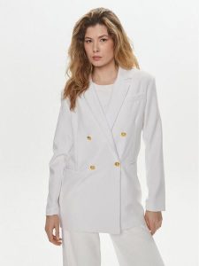 Brave Soul Marynarka LJK-PRIMA2PKF Biały Straight Fit. Białe marynarki i żakiety Brave Soul, bez wzorów, z wiskozy. Za 129,99 zł.