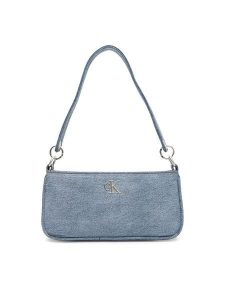 Calvin Klein Torebka Denim Shoulder Pouch W/Strap LV04F3217G Niebieski. Niebieskie torebki klasyczne Calvin Klein, bez wzorów, z denimu, bez dodatków. Za 289,99 zł.