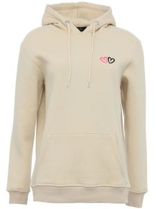 Zwillingsherz Bluza "Lima" w kolorze kremowym rozmiar: L/XL. Brązowe bluzy Zwillingsherz, l, bez wzorów, z bawełny, z kapturem. Za 208,95 zł.
