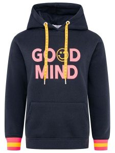 Zwillingsherz Bluza "Good Mind" w kolorze granatowym rozmiar: M. Niebieskie bluzy Zwillingsherz, m, bez wzorów, z kapturem. Za 184,02 zł.