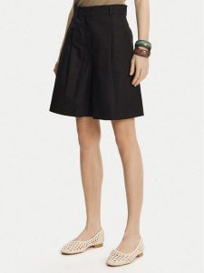 Weekend Max Mara Bermudy Ecuba 2515141032 Czarny Regular Fit. Czarne szorty Weekend Max Mara, bez wzorów, z bawełny. Za 499,99 zł.