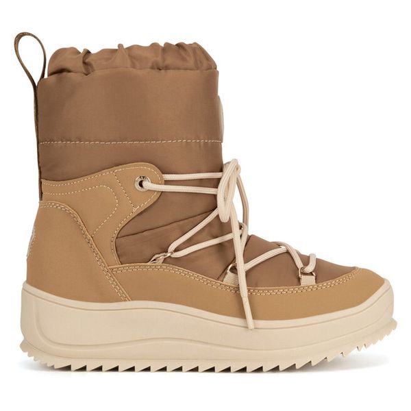 Śniegowce Beverly Hills Polo Club. Brązowe buty zimowe Beverly Hills Polo Club, bez obcasa, bez zapięcia. Za 299,99 zł.