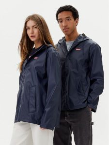 Hunter Kurtka przeciwdeszczowa Izzy Unisex HARU0012251 Granatowy Regular Fit. Niebieskie kurtki Hunter, s, bez wzorów, z syntetyku, bez kaptura. Za 389,99 zł.