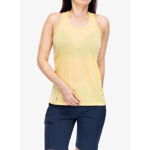 Top damski Smartwool Active Ultralite Racerback Tank. Żółte koszulki sportowe Smartwool, bez wzorów, bez ramiączek. Za 161,99 zł.