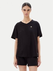 EA7 Emporio Armani T-Shirt 7W000029 AF10373 UC001 Czarny Loose Fit. Czarne t-shirty EA7 Emporio Armani, s, bez wzorów, z bawełny, bez kołnierzyka, bez ramiączek. Za 179,99 zł.