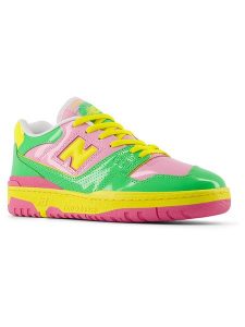 New Balance Skórzane sneakersy "550" w kolorze zielono-różowym rozmiar: 43. Różowe trampki New Balance, bez wzorów, bez zapięcia. Za 408,49 zł.