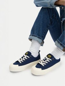 G-Star Raw Trampki CEO-GST01 Granatowy. Niebieskie trampki G-Star, bez wzorów, z materiału, bez zapięcia. Za 143,99 zł.