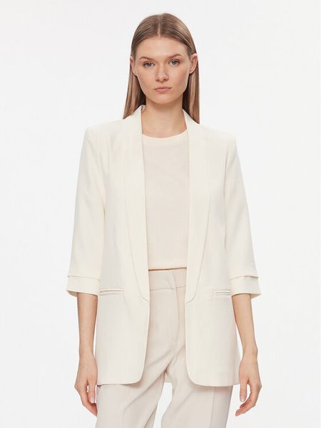 ONLY Marynarka Elly 15197451 Biały Regular Fit. Białe marynarki i żakiety ONLY, bez wzorów, z syntetyku. Za 119,99 zł.