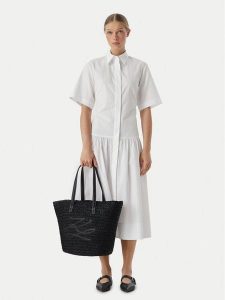 KARL LAGERFELD Torebka B3W46041 Czarny. Czarne shopper bag KARL LAGERFELD, bez wzorów, ze skóry, bez dodatków. Za 781,99 zł.