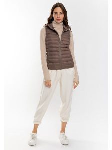 Northwood Kamizelka pikowana "Vars" w kolorze szarobrązowym rozmiar: M. Brązowe kamizelki Northwood, m, bez wzorów, bez kołnierzyka, bez ramiączek, bez kaptura. Za 139,54 zł.