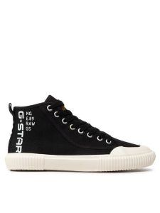 G-Star Raw Trampki Noril Mid Cvs Lgo W 2211 029705 Czarny. Czarne trampki G-Star Raw, bez wzorów, z materiału, bez zapięcia. Za 229,99 zł.