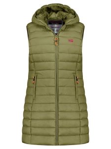 Geographical Norway Kamizelka pikowana "Vatikolor" w kolorze zielonym rozmiar: XXL. Zielone kamizelki Geographical Norway, xxl, bez wzorów, bez kołnierzyka, bez ramiączek, bez kaptura. Za 109,78 zł.