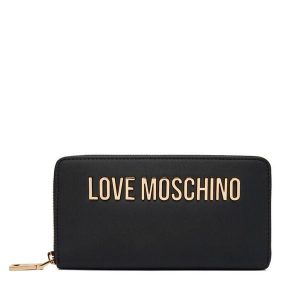 Portfel LOVE MOSCHINO. Czarne portfele LOVE MOSCHINO, bez wzorów. Za 439,99 zł.
