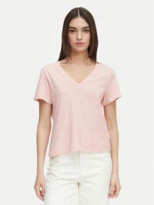 Tommy Hilfiger T-Shirt WW0WW48704 Różowy jasny Regular Fit. Czerwone t-shirty TOMMY HILFIGER, l, bez wzorów, z bawełny, bez kołnierzyka, bez ramiączek. Za 249,99 zł.