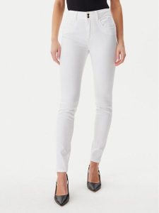 Guess Jeansy W5GA34D5N72 Beżowy Slim Fit. Brązowe jeansy Guess, z aplikacjami, z bawełny. Za 249,99 zł.