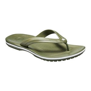 Japonki plażowe dla dorosłych Crocs Crocband Flip. Białe klapki Crocs, bez wzorów, bez obcasa. Za 139,99 zł.