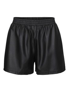 Vero Moda Szorty w kolorze czarnym ze skóry syntetycznej rozmiar: XS. Czarne szorty Vero Moda, bez wzorów, ze skóry, z podwyższonym stanem. Za 43,88 zł.