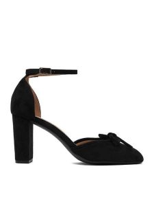 JENNY Czółenka CEO-CD25-230-1 Czarny. Czarne czółenka Jenny, bez wzorów, z materiału, bez obcasa, bez zapięcia. Za 139,99 zł.