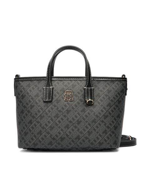 Tommy Hilfiger Torebka Monoplay Le Nano Tote AW0AW17717 Czarny. Czarne torebki klasyczne TOMMY HILFIGER, bez wzorów, ze skóry, bez dodatków. Za 559,99 zł.