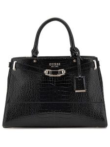 Guess Torebka w kolorze czarnym - 33 x 22 x 11 cm rozmiar: onesize. Czarne torebki klasyczne Guess, z aplikacjami, z materiału, przez ramię, bez dodatków. Za 549,06 zł.