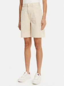 Tommy Jeans Bermudy DW0DW21646 Beżowy Regular Fit. Brązowe szorty Tommy Jeans, bez wzorów, z bawełny. Za 239,99 zł.