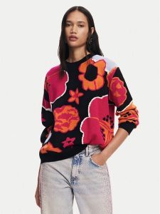 Desigual Sweter Niagara 24WWJF32 Kolorowy Regular Fit. Swetry klasyczne Desigual, l, z syntetyku, bez kołnierzyka. Za 449,99 zł.