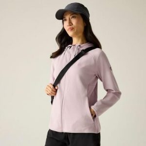 Damska bluza polarowa Nayna z kapturem i zamkiem błyskawicznym. Czerwone bluzy Regatta, bez wzorów, z bawełny, z kapturem. Za 229,99 zł.