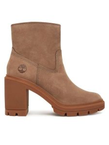 Timberland Botki Allington TB0A26WAEN51 Beżowy. Brązowe botki Timberland, bez wzorów, z nubiku, bez obcasa, na słupku, bez zapięcia. Za 599,99 zł.