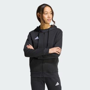 Bluza z kapturem Entrada26 Full Zip Hoodie. Białe bluzy ADIDAS, bez wzorów, z kapturem. Za 219,00 zł.