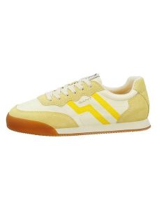 GANT Footwear Skórzane sneakersy "Beylana" w kolorze żółtym rozmiar: 39. Żółte trampki GANT Footwear, bez wzorów, bez zapięcia. Za 339,95 zł.