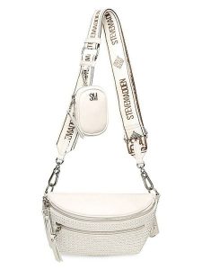 Steve Madden Saszetka w kolorze kremowym - 23 x 14 x 9 cm rozmiar: onesize. Brązowe nerki i saszetki Steve Madden, bez wzorów, z materiału. Za 209,82 zł.