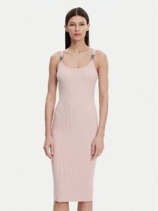 MICHAEL Michael Kors Sukienka dzianinowa MT482IL33D Różowy Slim Fit. Czerwone sukienki MICHAEL Michael Kors, xs, bez wzorów, z dzianiny, bez kołnierzyka, bez ramiączek. Za 682,99 zł.