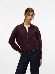 Vero Moda Kardigan w kolorze bordowym rozmiar: S. Czerwone kardigany Vero Moda, z wełny. Za 158,10 zł.