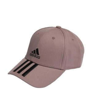 Czapka z daszkiem z 3 paskami z twillu adidas. Fioletowe czapki ADIDAS, bez wzorów, klasyczne. Za 115,50 zł.