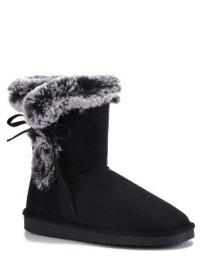 ISLAND BOOT Kozaki zimowe "Cora" w kolorze czarnym rozmiar: 36. Czarne kozaki Island Boot, na zimę, bez wzorów, z materiału, bez obcasa, bez zapięcia. Za 131,74 zł.