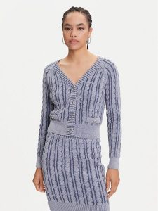 Guess Kardigan W5YR15 Z3OU0 Niebieski Regular Fit. Niebieskie kardigany Guess, z bawełny. Za 339,99 zł.
